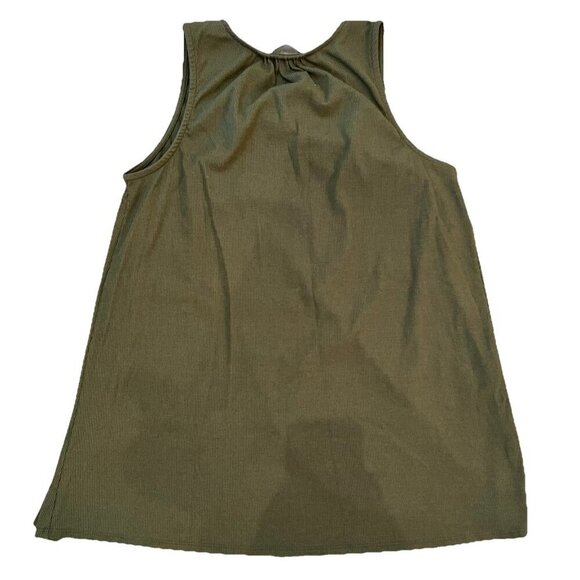 Gilli Women’s Maternity Sleeveless Nursing Top Size Large Olive Green Tank - Picture 2 of 5